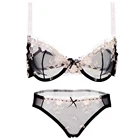 Женский кружевной бюстгальтер, Раздельный сетчатый Цветочный Бюстгальтер 70, 75, 80, 85, 90, 95, 100 A, B, C, D, E, F, S, M, L, XL, XXL, XXXL