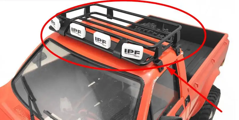 Металлический багажник на крышу с подсветкой ABR для RC4WD 1/10 TF2 MojaveToyota Land Cruiser Body RC LWB