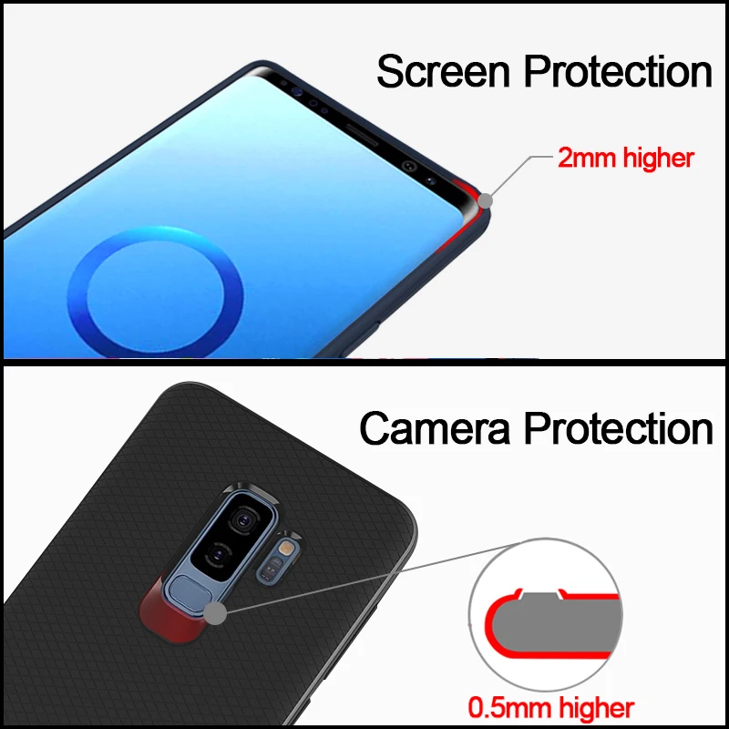 TOIKO влияние защитные чехлы ТПУ для samsung Galaxy S9 плюс S9 противоударный бампер Armor задняя крышка геометрический текстурированные Shell