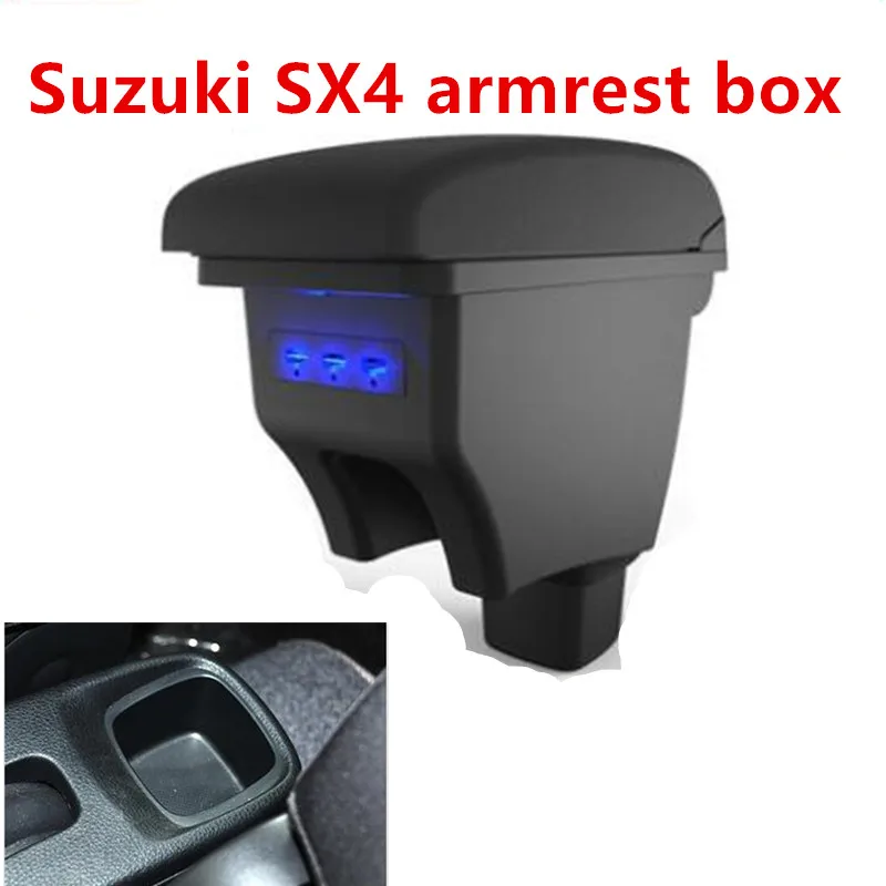 Центральный подлокотник для Suzuki SX4 контейнер хранения аксессуары с USB