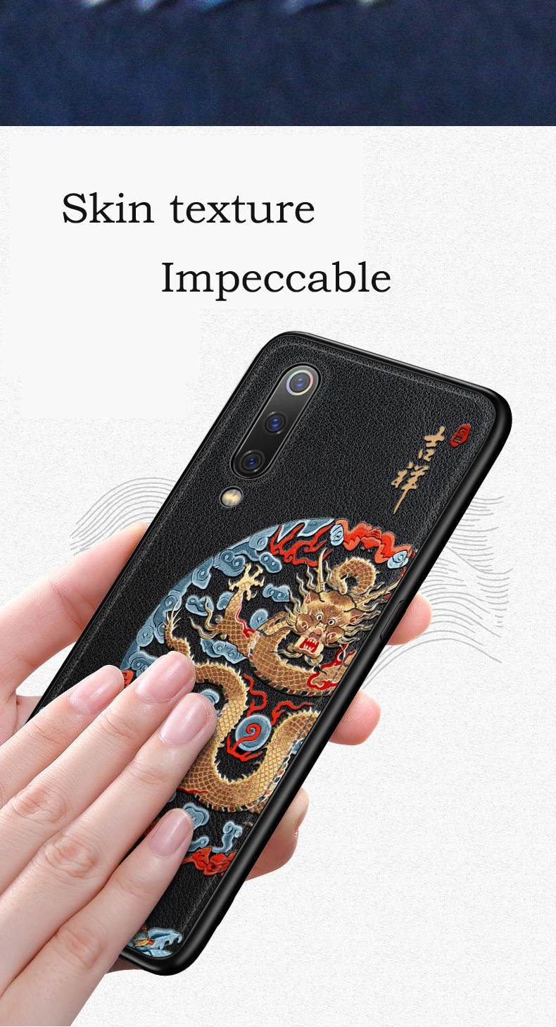 Противоударный чехол для Xiaomi mi 9 8 Pro SE CC9 CC9E A3 Lite 9T mi x 2 2S 3 Red mi K20 Pro Note 7 Чехол из искусственной кожи с тиснением