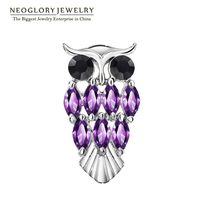 Neoglory австрийские стразы животное Сова дизайнерский светильник желтое золото