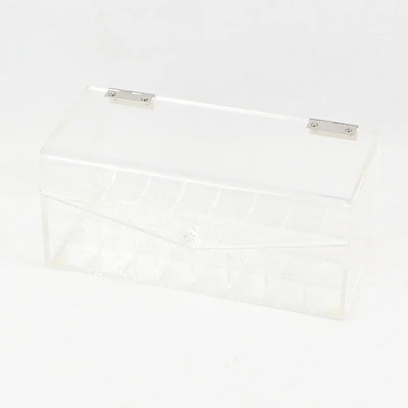 24 слота для губ полная коробка-органайзер акриловый Органайзер макияжа с крышкой