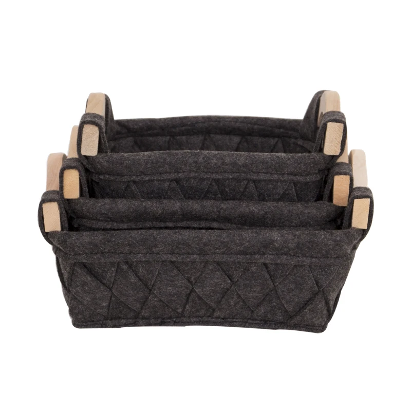 Корзина для хранения с хлопковой нитью в японском стиле крышкой