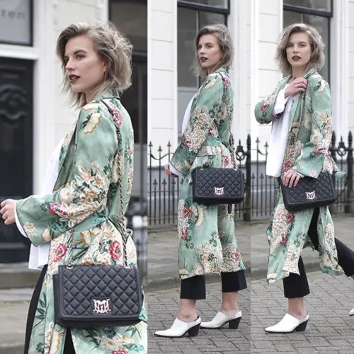 Женское свободное дизайнерское повседневное кимоно длинный кардиган с