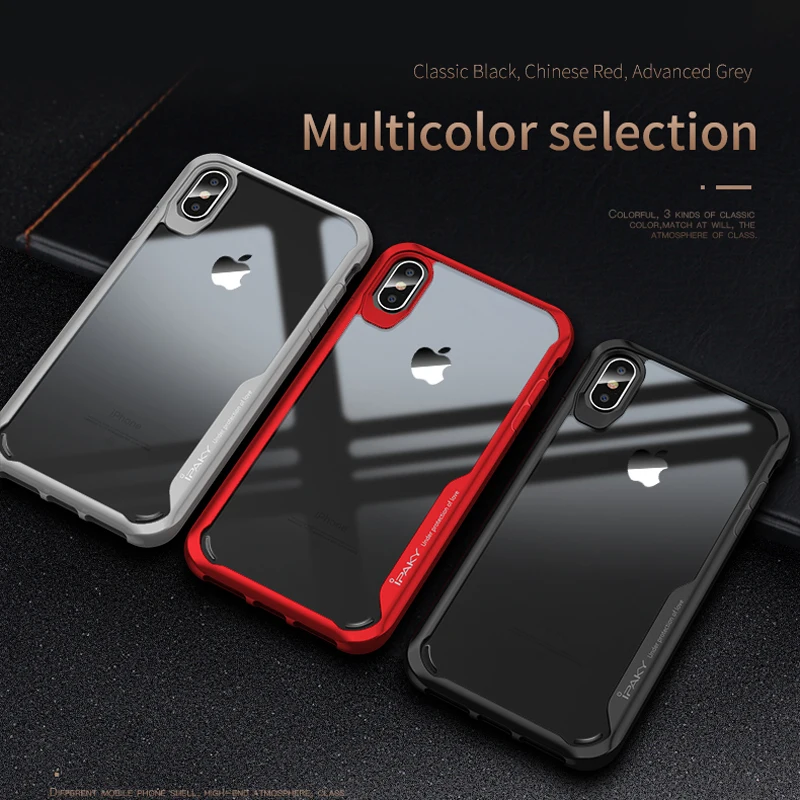 Чехол iPaky Brand XR Xs Max роскошный силиконовый акриловый Гибридный противоударный