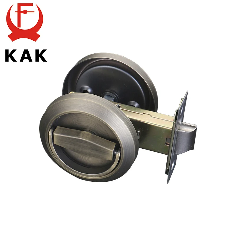 Фото KAK Hidden Door Locks Stainless Steel Handle Recessed Cabinet Invisible Pull Mechanical Outdoor Lock For Fire Proof Hardware №1