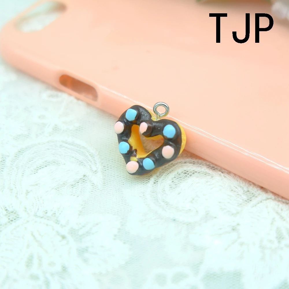 Милые Подвески-пончики в форме сердца для украшения своими руками Браслеты