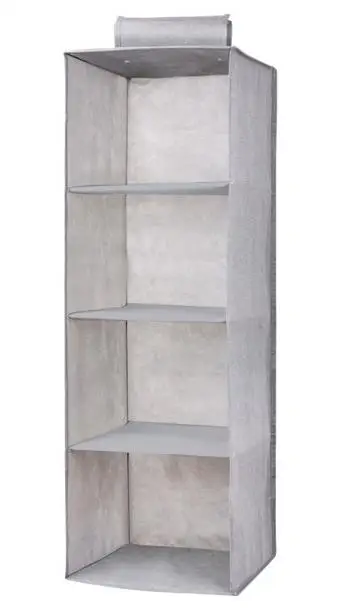 B-Shelf 4 layer 5/4/3 секции Органайзер висящие полки шкафа обувь, одежда органайзер для хранения одежды корзина для белья коробка для хранения косметики - Цвет: B-Shelf 4 layer