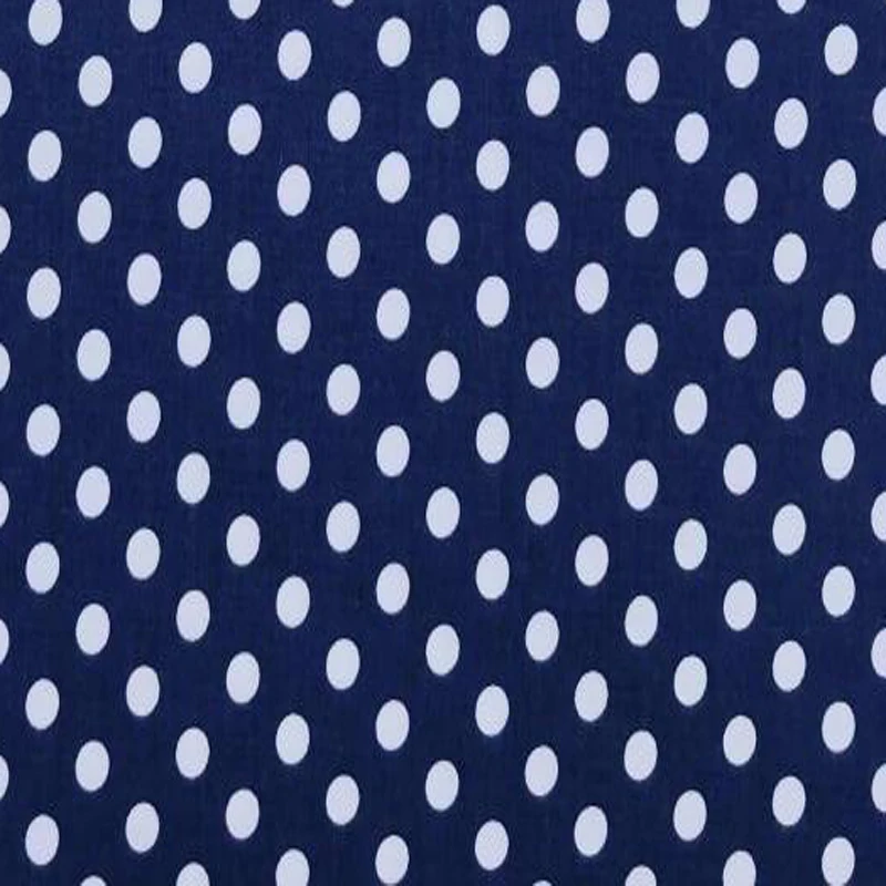 50x160cm Navy Blue White Dot 100% cotton twill handwork home decor quilting patchwork DIY chic fabric | Дом и сад