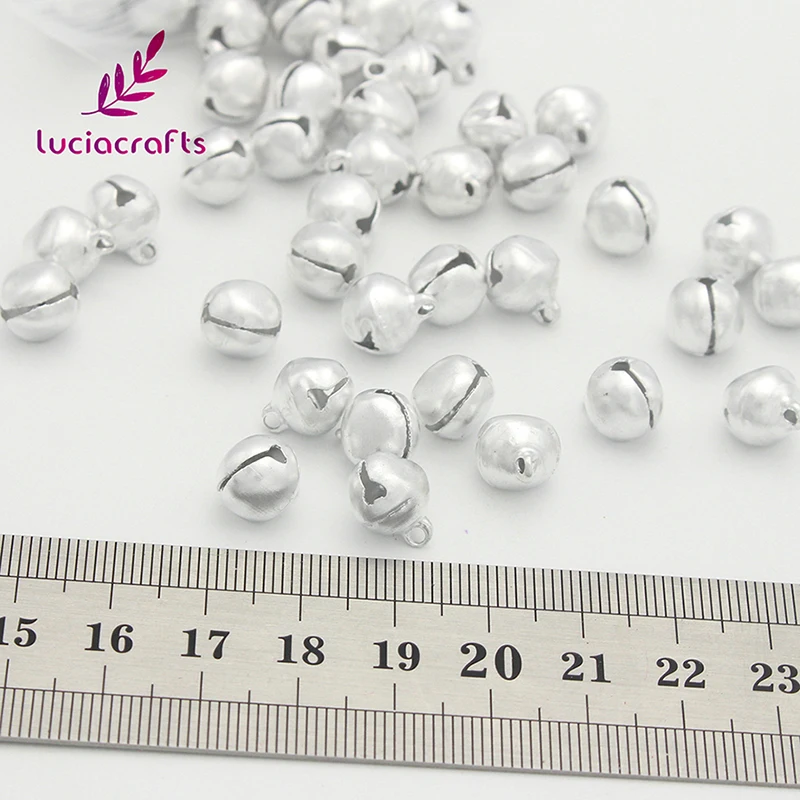 Lucia crafts 72 шт./упак. 10 мм серебряные Висячие маленькие колокольчики Рождественские