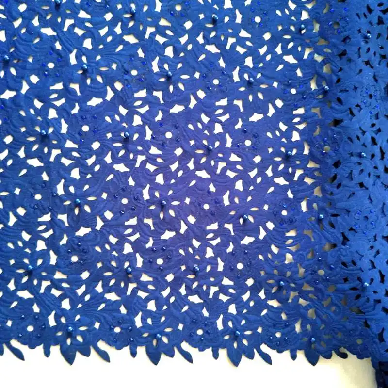 Новая мода жаккардовая ткань лазерной резки африканская вышивка кружевная для