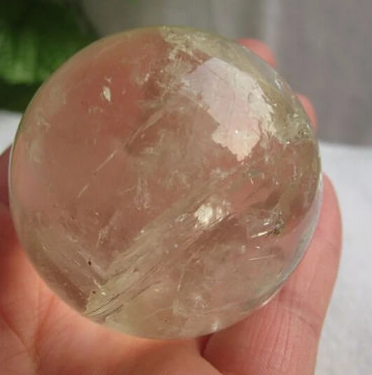 SUIRONG---515+++ Natural Clear Citrine Smoky Yellow Quartz Crystal Sphere Ball | Дом и сад