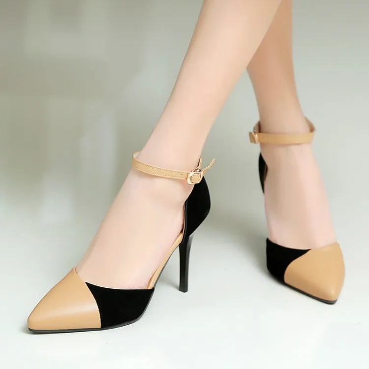 Большие размеры Босоножки на высоком каблуке Женская обувь летняя тонком в