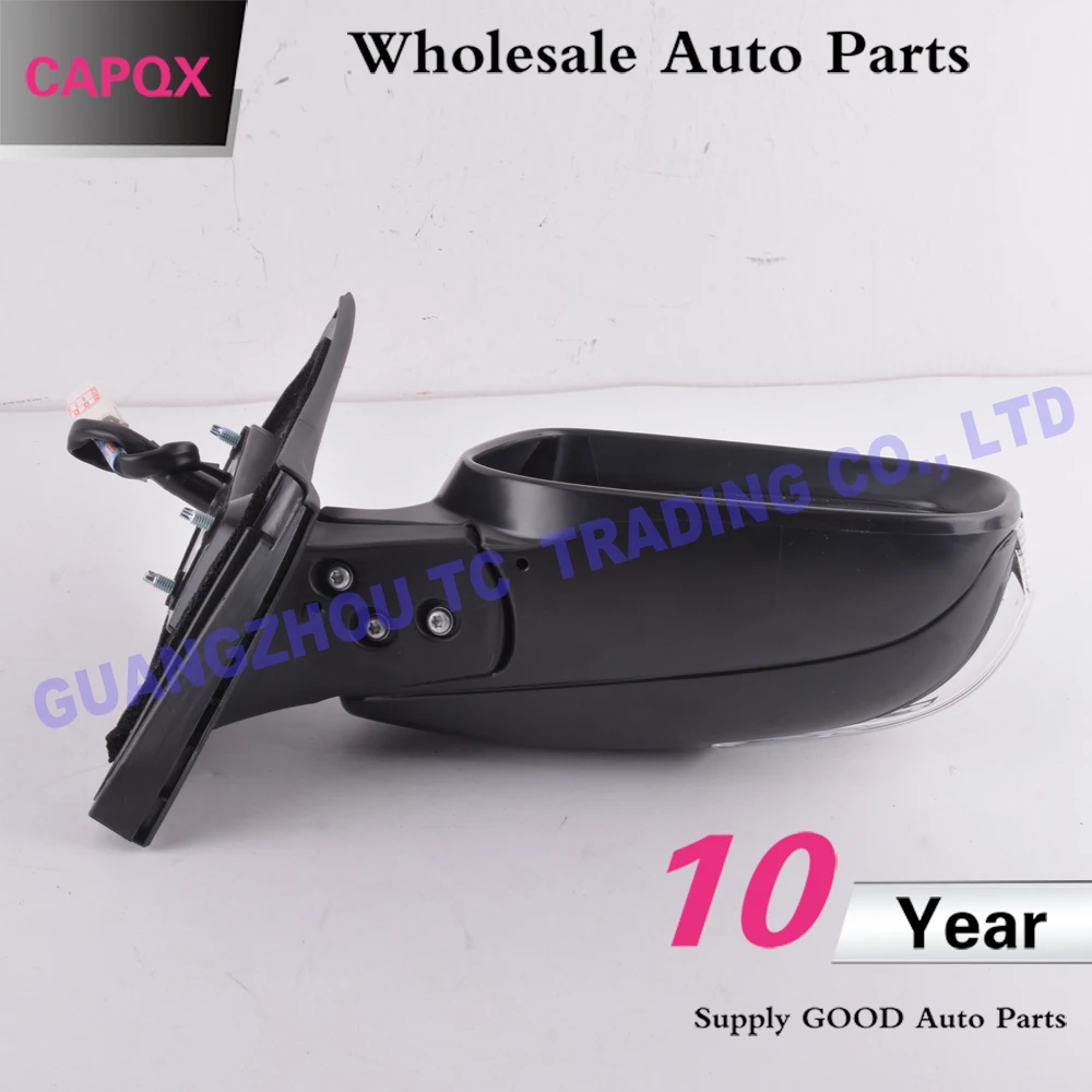 CAPQX, 1 пара, 7 проводов для Toyota VIOS 2008-2013, внешнее зеркало заднего вида в сборе, светодиодный светильник поворота, зеркало заднего вида 87910-0D400