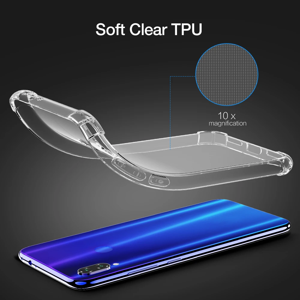 FLOVEME Case For Redmi Note 7 Transparent Soft TPU Funda Xiaomi Mi 9T K20 Pro Xiomi 9 8 SE Shockproof |
