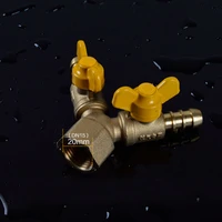 dn15 g 12 bsp female y shaped brass fuel gas ball valve to 12mm hose barb