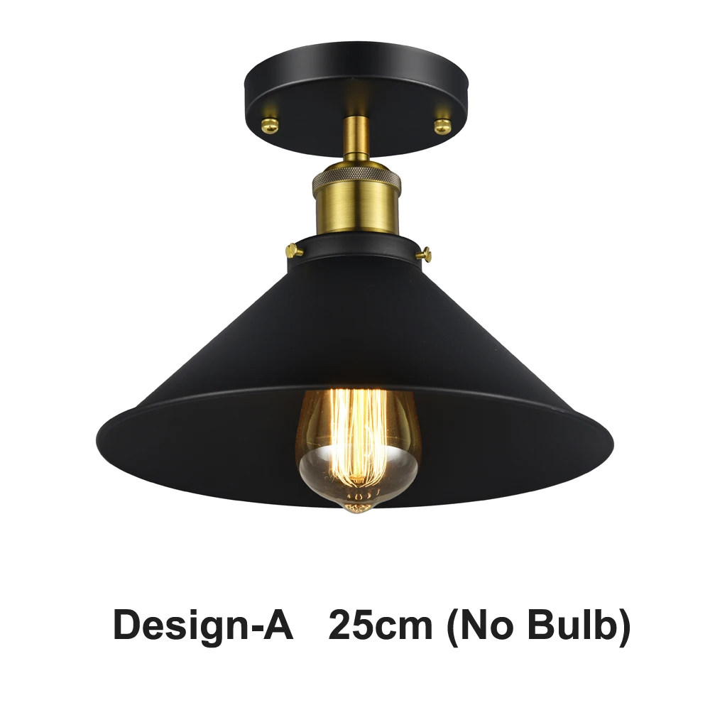 Бронзовые винтажные потолочные светильники черная Светодиодная потолочная