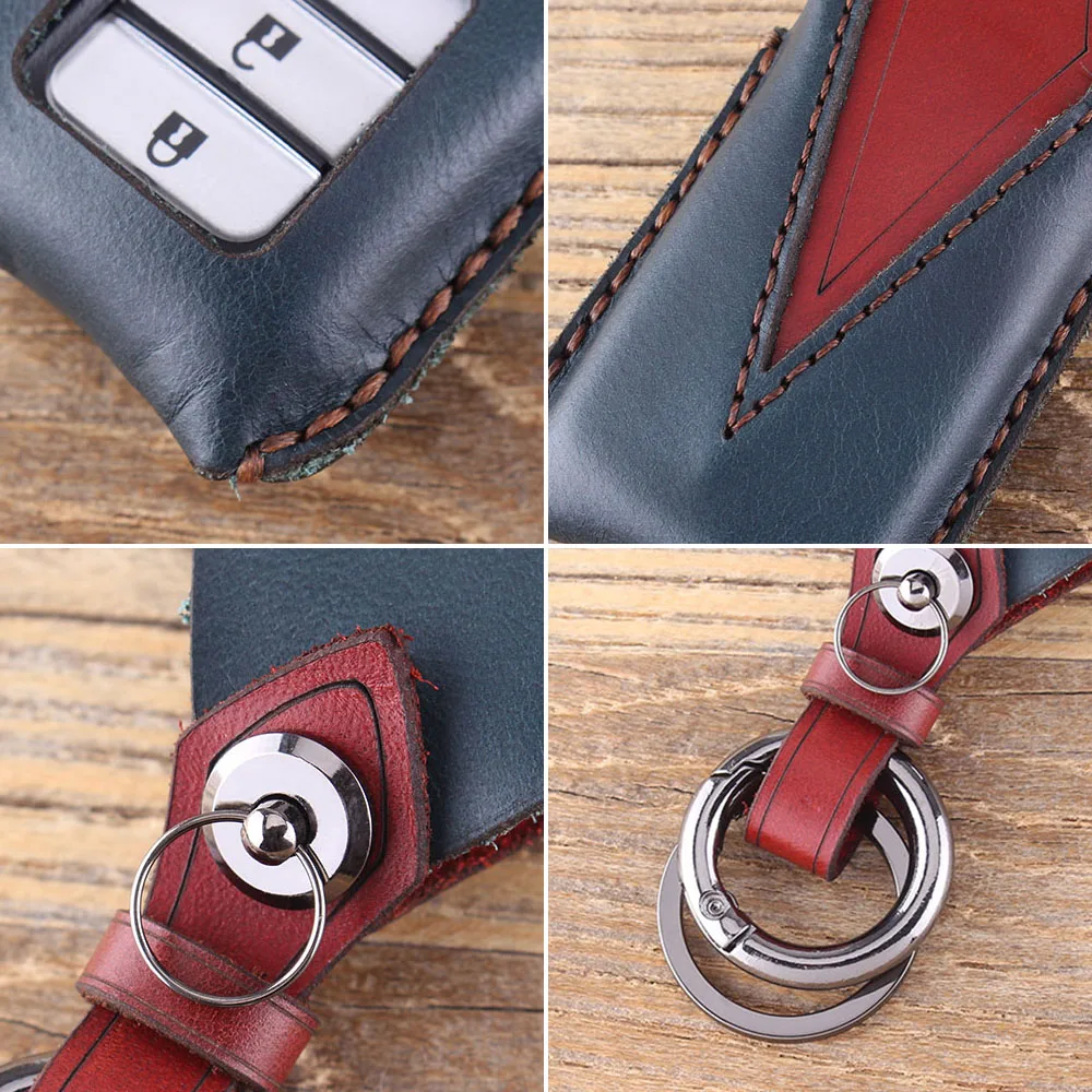 Брелок KEYYOU из натуральной кожи с 3 кнопками чехол для бумажника брелок Honda Fit Jazz