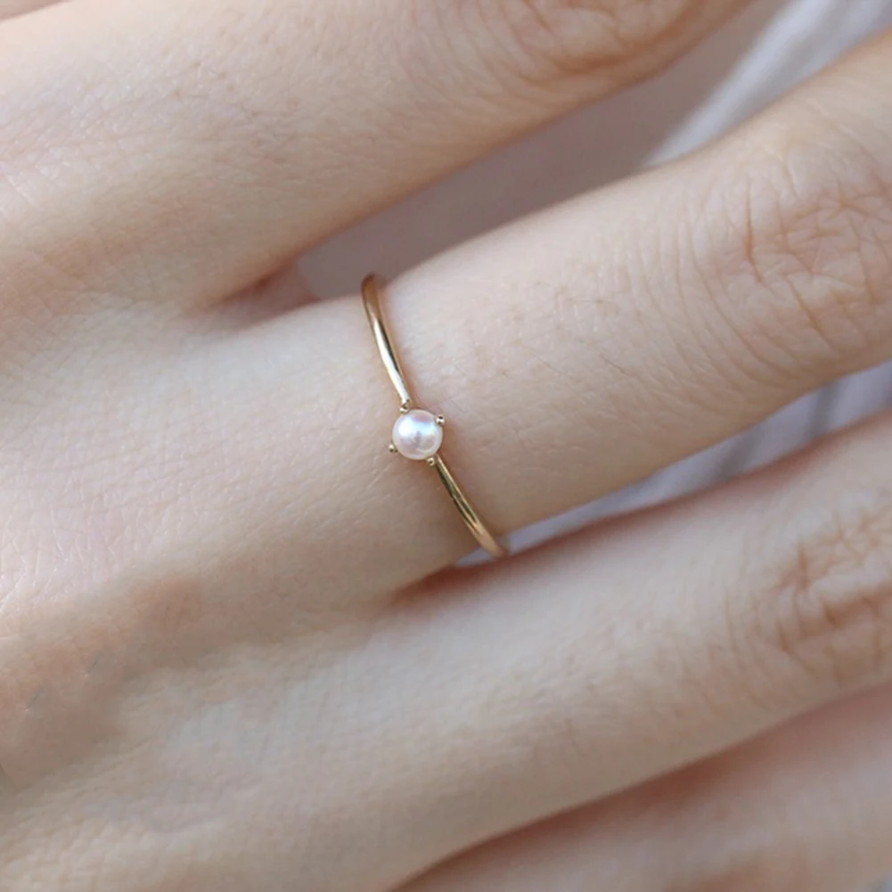 Elegant Faux Pearl Inlaid Finger Ring Women Party Banquet Charm Jewelry Gift New | Украшения и аксессуары