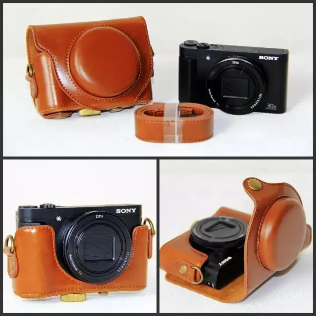 Кожаный чехол сумка для камеры SONY Cyber shot DSC HX90 WX500|Сумки фото-/видеокамеры| |