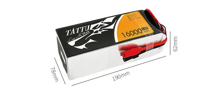 TATTU 16000mAh 22,2 V 6S LiPO аккумулятор 15C для большой нагрузки Multirotor FPV Дрон гексакоптер октокоптер
