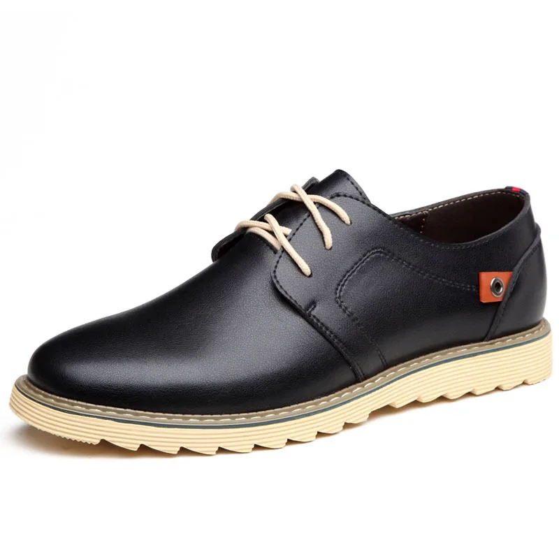 FABRECANDY Plus size 37-48 Men Shoes England Trend Casual Leather Breathable Male Footear Loafers Men's Flats | Обувь