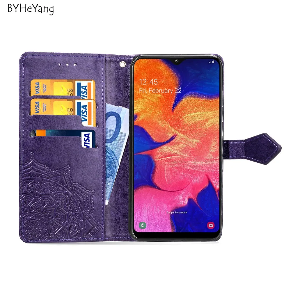 Чехол для Samsung Galaxy A10 кожаный чехол с откидной крышкой и подставкой SM A105F A105