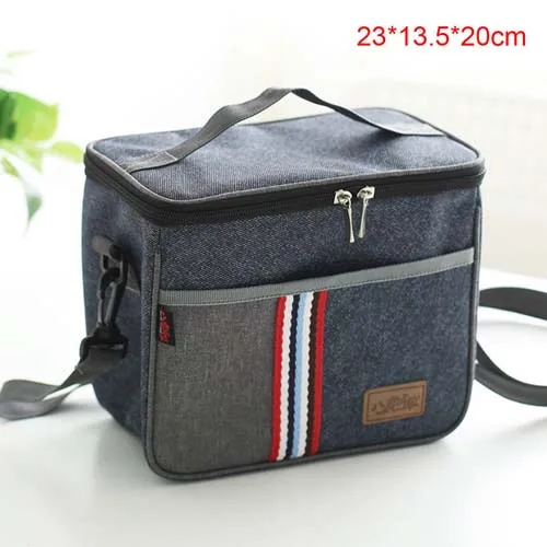 New Fashion Lunch Bags Portable Insulated Lunch Bag For Women Men Kids Thermos Cooler Adults Tote Box - Цвет: 1