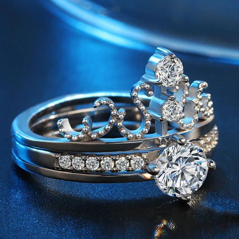 Женский комплект из 2 предметов кольцо с полым сердцем в стиле принцессы