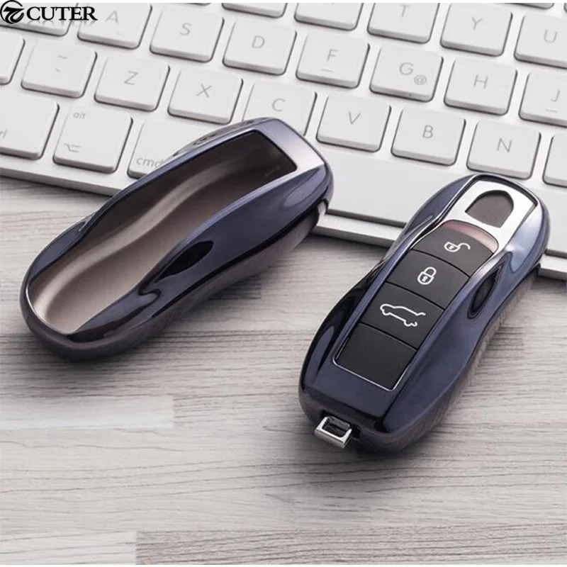 Горячая ТПУ чехол для ключей автомобиля для Porsche Cayenne Macan Panamera 911 991 Boxster Cayman