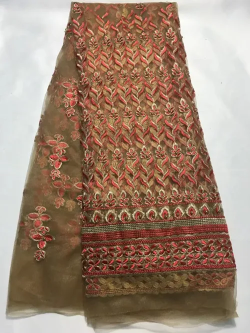 Hot selling high quality african cord lace guipure fabric with stones and beads french net for dress YJ08 | Дом и сад