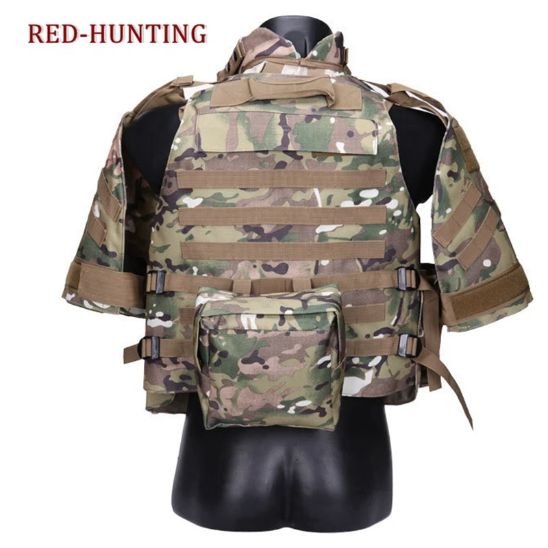USMC Airsoft Military OTV Tactical Vest Camouflage combat Body Armor With Pouch/Pad ACU Molle Assault Plate Carrier CS Clothing