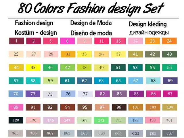 80 Clothing Set TOUCHNEW лазерный маркер 30/40/60/80 Коло картины художника манга маркерных ручек лучше всего подходит для манга двойной головой эскиз на спиртовой основе маркер-кисточка - Цвет: 80 Clothing Set