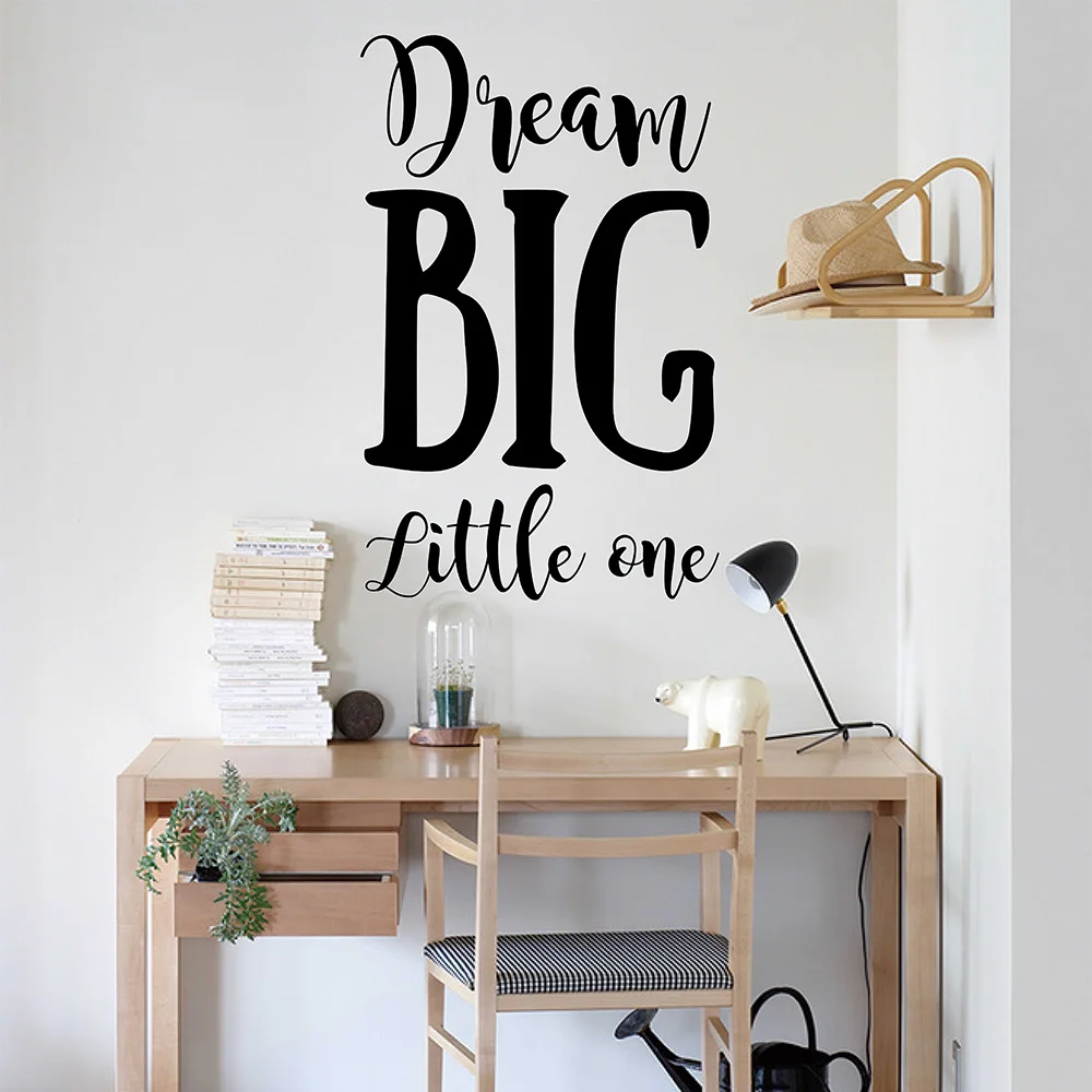 

Dream Big Little One Wall Decal Nursery Wall Decal Vinyl Nursery Decor Removable Nursery Wall Quotes Sticker 718Q
