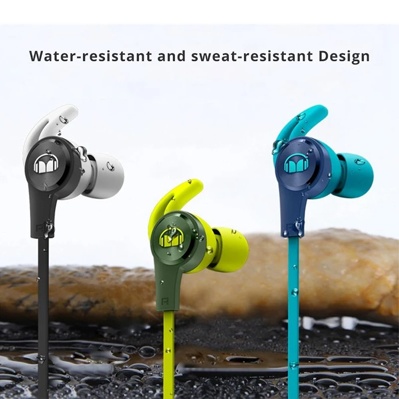Оригинальные наушники вкладыши Monster iSport беспроводные bluetooth с микрофоном прочные