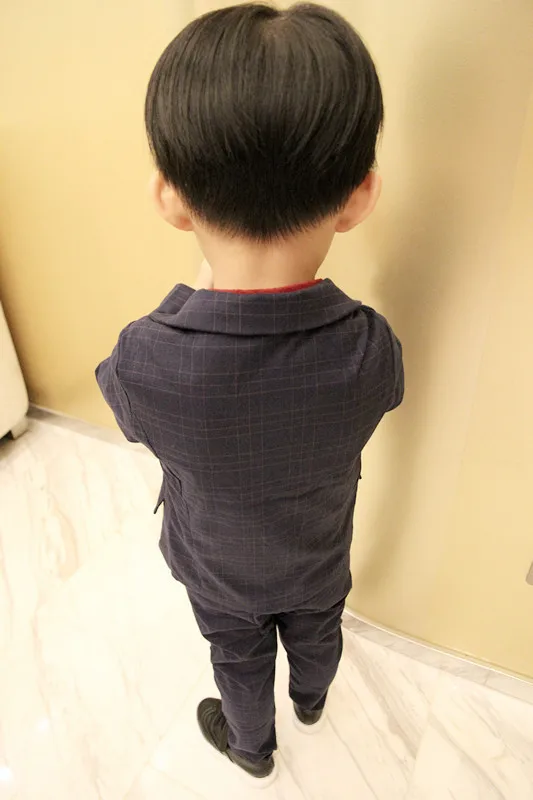 2017 Новый Детский костюм для маленьких мальчиков детский Блейзер деловой на