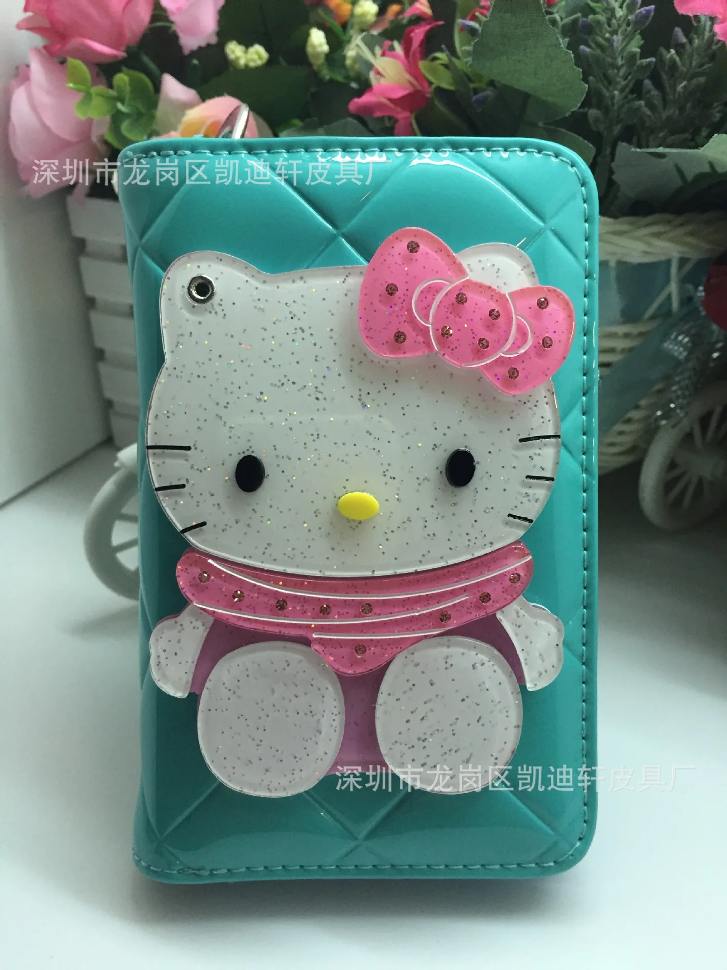Роскошный брендовый зеркальный женский кошелек Hello Kitty M кожаный Женский