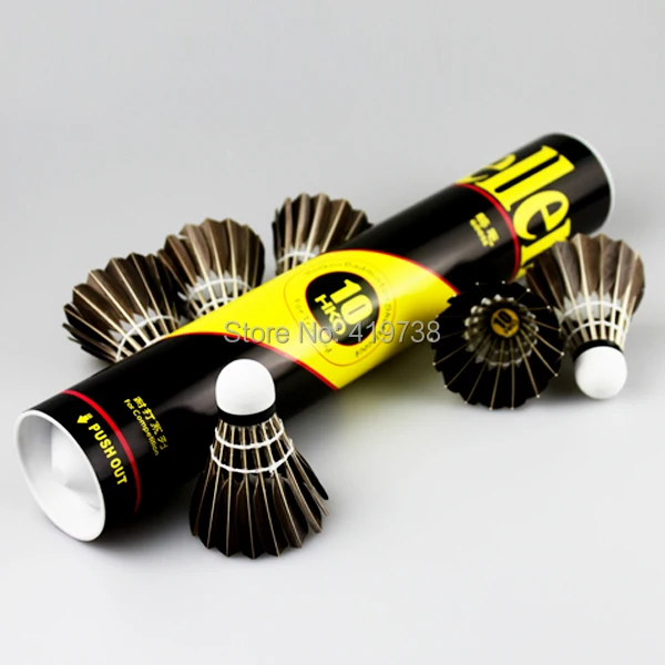 Воланы для бадминтона HonKoo высококачественные черные воланы из гусиных перьев