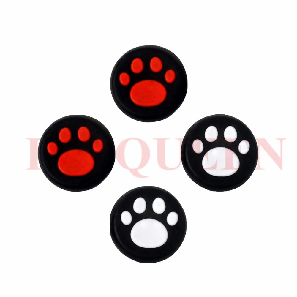 2 Red 2 White IVYUEEN 4 шт. кошачьи лапы резиновые силиконовые аналоговые палочки для большого пальца ручки крышки для Dualshock 4 PS4 Pro тонкие контроллеры аксессуары - Цвет: 2 Red 2 White