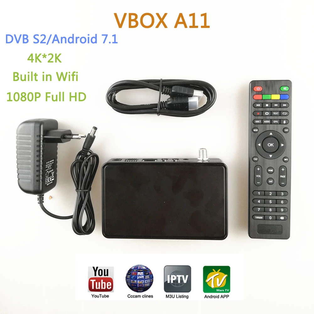 Новое поступление 4K спутниковый ТВ приемник встроенный wifi DVB-S2 Android tv Box Full HD 1080P поддержка Европа Cline M3U IP tv Mars tv
