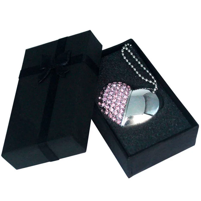 JASTER стеклянная USB цепь брелок с умным USB memory box 2,0 flash pen drive(более 10 штук бесплатный логотип - Цвет: Розовый