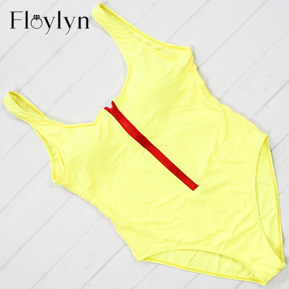 Купальный костюм Floylyn цельный на молнии спереди спортивная одежда для плавания