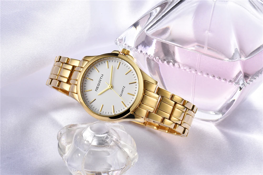 REBIRTH Luxury Women Watch Brands Crystal Sliver Dial Fashion Design Bracelet Watches Ladies Wrist Relogio | Наручные часы