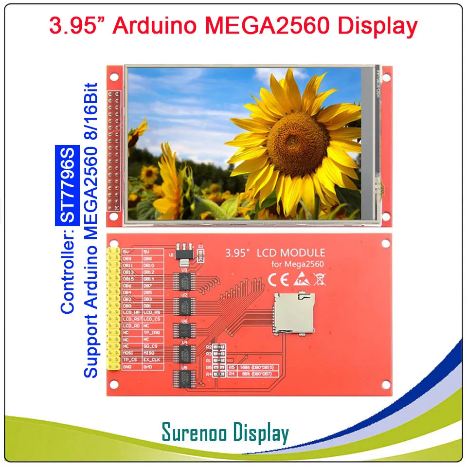 3,9" /4,0" дюймов 320*480 ILI9488/ST7796S TFT цветной ЖК-дисплей модуль экран с сенсорной панелью для Arduino UNO Mega2560 8/16 бит - Цвет: 3.95 inch ST7796S