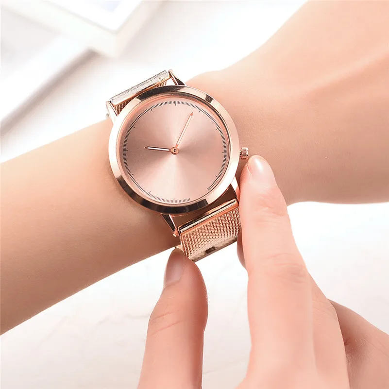 Модные женские наручные часы из розового золота кварцевые роскошные Relogio Feminino Hot
