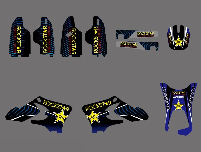 0498 Star NEW TEAM GRAPHICS фоны наклейки для Yamaha WR250F WR450F WRF250 WRF450 2005 2006 WRF 250 450 WR 250F 450F|sticker for