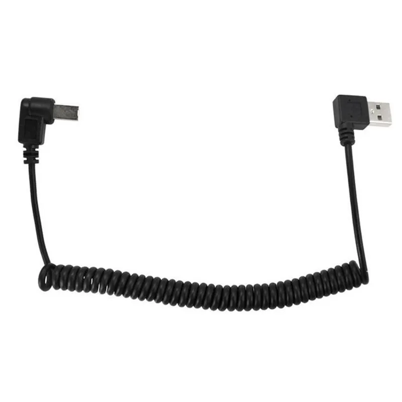 LBSC 5Ft Спиральный USB 2,0 B Прямоугольный штекер для USB 2,0 A угловой штекер кабеля