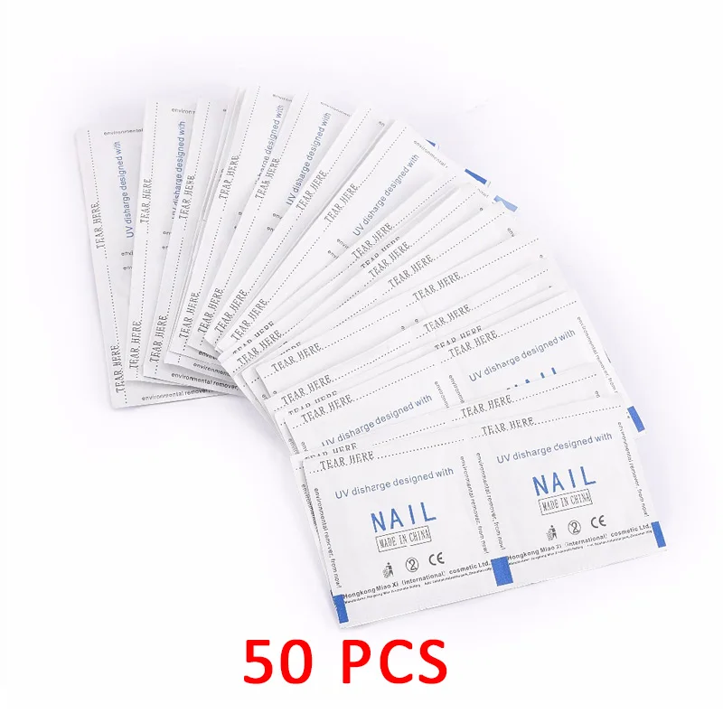 50PCS ROSALIND обезжириватель гель для снятия лака для ногтей без ворса салфетки 20 шт. салфетки для маникюра очищающее средство для ногтей УФ гель для удаления лака - Цвет: 50PCS