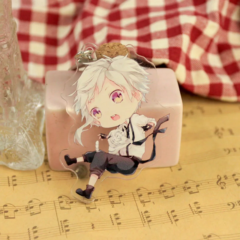 Японский аниме брелок Bungo Stray Dogs с персонажами Осаму Дазай, Эдогавой Рампо, Накадзимы Ацуши из акрила в подарок, 1 шт.